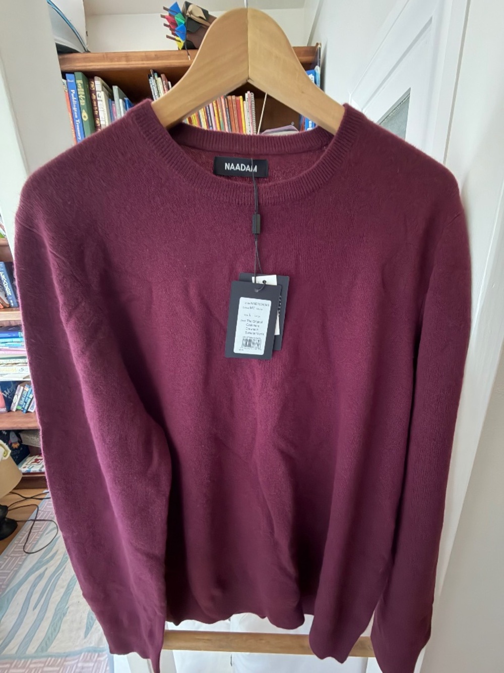 NAADAM Men’s Cashmere Sweater - Large / Merlot